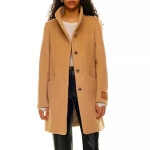 NWT Wilfred Cocoon Coat Wool Cashmere Gold Camel Tan Size XXS